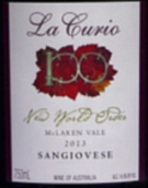 古玩新世界秩序桑嬌維塞干紅葡萄酒(La Curio New World Order Sangiovese, McLaren Vale, Australia)