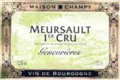 香皮酒莊杰奈弗利（默爾索一級園）紅葡萄酒(Maison Champy Les Genevrieres, Meursault Premier cru, France)