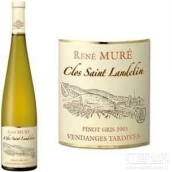 雷內(nèi)·穆勒酒莊克洛圣蘭德灰皮諾晚收半干白葡萄酒(Rene Mure Pinot Gris Vorbourg Clos Saint Landelin Vendanges Tardives, Alsace Grand Cru, France)