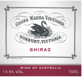 古娜沃拉西拉干紅葡萄酒(Goona Warra Vineyard Shiraz, Sunbury, Australia)