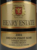 亨利酒莊木桶陳釀黑皮諾干紅葡萄酒(Henry Estate Winery Barrel Select Pinot Noir, Umpqua Valley, USA)