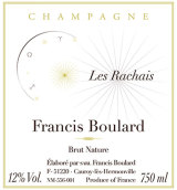 布拉爾拉查斯白中白天然極干型香檳(Francis Boulard Les Rachais Blanc de Blancs Brut Nature, Champagne, France)