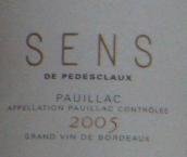 柏德詩歌酒莊桑塞紅葡萄酒(Sens de Pedesclaux, Pauillac, France)