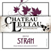 樂拓酒莊西拉干紅葡萄酒(Chateau Lettau Syrah, Paso Robles, USA)