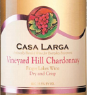 拉爾加葡萄園山霞多麗干白葡萄酒(Casa Larga Vineyard Hill Chardonnay, Finger Lakes, USA)