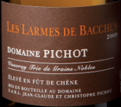 比紹武弗雷巴克斯園三谷物貴族甜白葡萄酒(Domaine Pichot Vouvray Les Larmes de Bacchus Tris de Grains Nobles, Loire Valley, France)