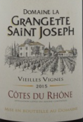 格蘭吉特圣約瑟夫老藤紅葡萄酒(Domaine La Grangette Vieilles Vignes, Saint-Joseph, France)