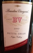 璞立酒莊大師典藏小西拉紅葡萄酒(Beaulieu Vineyard BV Maestro Collection Petite Sirah, Napa Valley, USA)