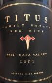 泰特斯酒莊羅得1紅葡萄酒(Titus Vineyards Lot 1, Napa Valley, USA)