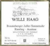 Willi Haag Brauneberger Juffer Sonnenuhr Riesling Auslese, Mosel, Germany