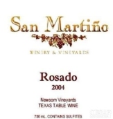 圣馬丁諾桃紅葡萄酒(San Martino Winery Rose, Texas, USA)