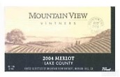 View Vintners Merlot, Lake County, USA