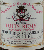 路易雷米酒莊（拉奇希爾-香貝丹特級(jí)園）紅葡萄酒(Domaine Louis Remy, Latricieres-Chambertin Grand Cru, France)