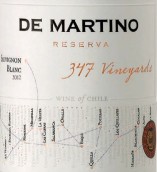 德馬丁諾347園長相思干白葡萄酒(De Martino Reserva 347 Vineyards Sauvignon Blanc, Central Valley, Chile)