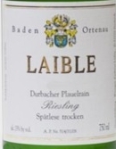 安德魯斯·萊貝爾酒莊雷司令晚收Sl干白葡萄酒(Weingut Andreas Laible Durbacher Plauelrain Riesling Spatlese Trocken Sl, Baden, Germany)