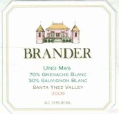 布蘭德優(yōu)諾瑪斯白歌海娜-長相思干白葡萄酒(Brander Vineyard Uno Mas Grenache Blanc - Sauvignon Blanc, Santa Ynez Valley, USA)