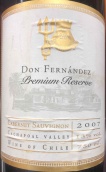 唐費(fèi)南德酒莊特級(jí)珍藏赤霞珠紅葡萄酒(Don Fernandez Premium Reserve Cabernet Sauvignon, Cachapoal Valley, Chile)