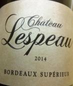 樂(lè)仕伯酒莊紅葡萄酒(Chateau Lespeau Bordeaux Superieur, Bordeaux, France)