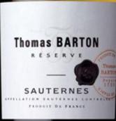 巴頓嘉斯蒂托馬斯巴頓珍藏蘇玳甜白葡萄酒(Barton & Guestier Thomas Barton Reserve Sauternes, Bordeaux, France)