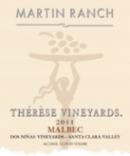 馬丁泰雷茲園馬爾貝克干紅葡萄酒(Martin Ranch Winery Therese Vineyards Malbec, Amador County, USA)