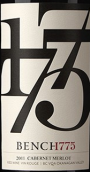 1775臺(tái)赤霞珠-梅洛紅葡萄酒(Bench 1775 Winery Cabernet Sauvignon Merlot, British Columbia, Canada)