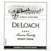 都樓德爾園黑皮諾干紅葡萄酒(DeLoach Vineyards Durell Vineyard Pinot Noir, Sonoma County, USA)