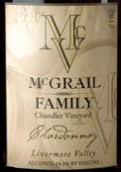 麥圭爾家族霞多麗干白葡萄酒(McGrail Family Chardonnay, Livermore Valley, USA)