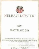 澤巴赫白皮諾干白葡萄酒（QbA）(Selbach-Oster Pinot Blanc Dry Qba, Mosel, Germany)