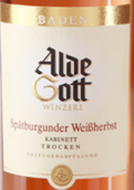 阿爾德·戈特黑皮諾小房干型桃紅葡萄酒(Alde Gott Spatburgunder Weissherbst Rose Kabinett Trocken, Baden, Germany)