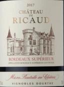 玲閣堡超級波爾多紅葡萄酒(Chateau de Ricaud Bordeaux Superieur, France)