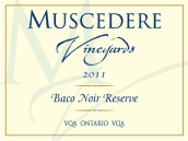 穆謝代雷珍藏黑巴科干紅葡萄酒(Muscedere Vineyards Reserve Baco Noir, Ontario, Canada)