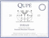 曲佩普里斯瑪山園西拉干紅葡萄酒(Qupe Purisima Mountain Vineyard Syrah, Santa Ynez Valley, USA)