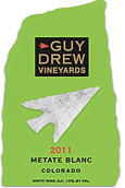 蓋伊·德魯酒莊磨盤干白葡萄酒(Guy Drew Vineyards Metate Blanc, Colorado, USA)