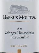 玛斯莫丽酒庄天堂园逐粒精选白葡萄酒(Markus Molitor Zeltinger Himmelreich Beerenauslese, Mosel, Germany)