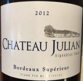 朱利安酒庄超级波尔多红葡萄酒(Chateau Julian, Bordeaux Superieur, France)