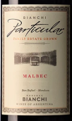 比安基酒莊特別系列馬爾貝克紅葡萄酒(Bodegas Bianchi Paticular Malbec, Mendoza, Argentina)