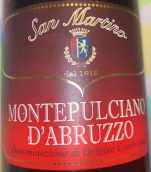 圣馬爾蒂諾酒莊蒙特布查諾-阿布魯佐紅葡萄酒(San Martino, Montepulciano d'Abruzzo, Italy)