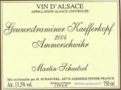 馬丁斯策爾科夫科普夫瓊瑤漿白葡萄酒(Domaine Martin Schaetzel Gewurztraminer Kaefferkopf, Alsace Grand Cru, France)