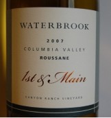 水博客首選珊瑚干白葡萄酒(Waterbrook Roussanne 1st and Main, Columbia Valley, Washington, USA)