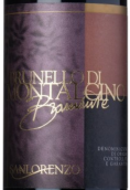 圣洛倫酒莊布拉曼特布魯奈羅紅葡萄酒(Podere San Lorenzo Bramante Brunello di Montalcino DOCG, Tuscany, Italy)
