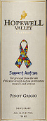 霍普韋爾谷酒莊支持自閉癥灰皮諾干白葡萄酒(Hopewell Valley Vineyards Support Autism Pinot Grigio, New Jersey, USA)