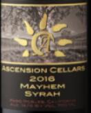 上升酒莊魅黑西拉紅葡萄酒(Ascension Cellars Mayhem Syrah, Paso Robles. USA)