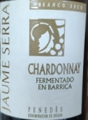 希爾拉酒莊桶中發(fā)酵霞多麗白葡萄酒(Jaume Serra Chardonnay Fermentado en Barrica, Penedes, Spain)