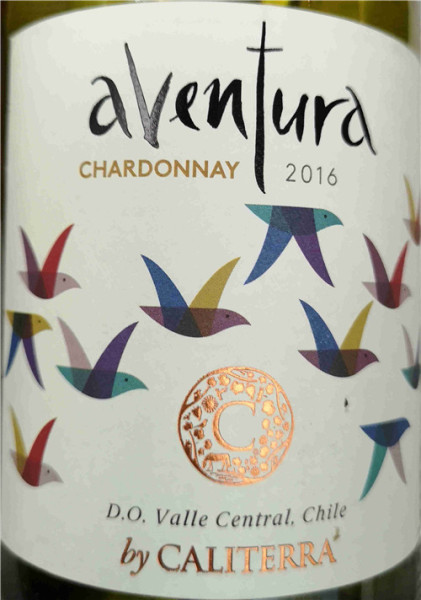 caliterra aventura chardonnay, central valley, chile红酒评分