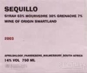 賽蒂家族色綺羅園干紅葡萄酒(The Sadie Family Sequillo, Swartland, South Africa)