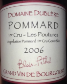 都柏萊酒莊布都（?，斠患増@）紅葡萄(Domaine Dublere Les Poutures, Pommard Premier Cru, France)