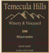 泰梅庫拉慕合懷特干紅葡萄酒(Temecula Hills Winery Mourvedre, Temecula Valley, USA)