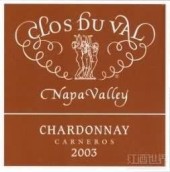 克羅杜維爾霞多麗白葡萄酒(Clos du Val Chardonnay, Carneros, USA)