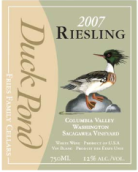 鴨塘酒莊雷司令干白葡萄酒(Duck Pond Riesling, Columbia Valley, USA)