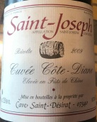 圣德斯哈酒莊戴安娜丘特釀紅葡萄酒(Cave Saint-Desirat Cuvee Cote Diane, Saint-Joseph, France)